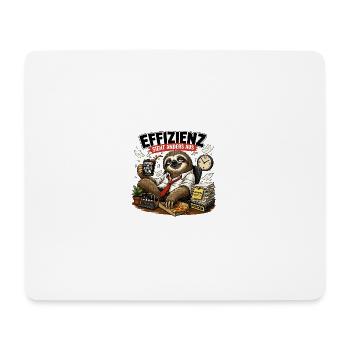 Effizienz Sieht Anders Aus Faultier Shirt - Mousepad (Querformat) - Weiß - Vorne