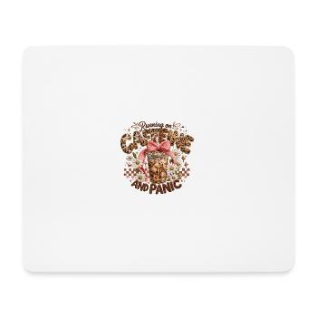 Kaffee Panik: Caffeine Run Morgenmuffel Schicht - Tapis de souris (format paysage) - blanc - Devant