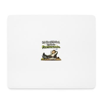 Energiesparmodus: Ich bin nicht faul - Mousepad (Querformat) - Weiß - Vorne