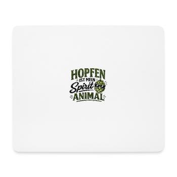 Le houblon est mon animal spirituel - Tapis de souris (format paysage) - blanc - Devant
