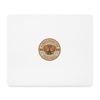 Immer bereit für Pickleball - Mousepad (Querformat) - Weiß - Vorne