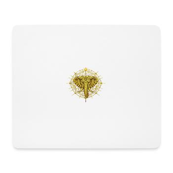 Golden Metatron Totem Elephant - Mouse Pad (horizontal) - white - Front
