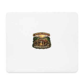 Camping Buddys Abenteuer & Freiheit - Mousepad (Querformat) - Weiß - Vorne
