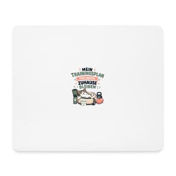 Mein Trainingsplan Heute Zuhause - Mousepad (Querformat) - Weiß - Vorne