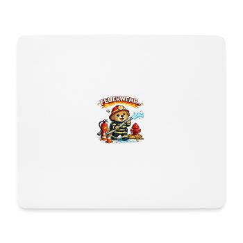 Feuerwehr Hund Cartoon Trupp - Mousepad (Querformat) - Weiß - Vorne
