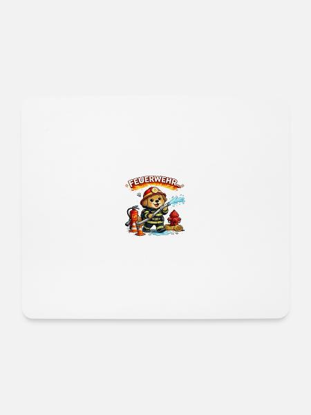 Feuerwehr Hund Cartoon Trupp - Mousepad (Querformat) - Weiß