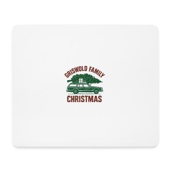 Vintage Familienweihnacht Auto - Mousepad (Querformat) - Weiß - Vorne