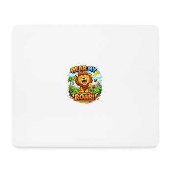 Lion roars in the jungle - Mouse Pad (horizontal) - white - Front