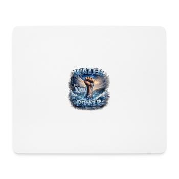 Poing Hydroélectrique - Tapis de souris (format paysage) - blanc - Devant