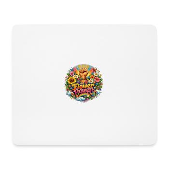 Danse ronde florale du poing floral - Tapis de souris (format paysage) - blanc - Devant