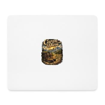 Carpe Diem Bergwanderer - Mousepad (Querformat) - Weiß - Vorne