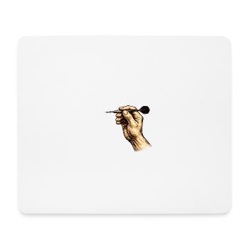 Unerring hand with darts - Mouse Pad (horizontal) - white - Front