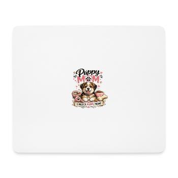 Maman chiot : Motif d’amour chien - Tapis de souris (format paysage) - blanc - Devant