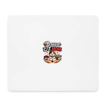 Rescue Cat Mom Design - Mouse Pad (horizontal) - white - Front