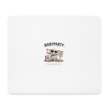 Babyparty Elefant mit Kaffee - Mousepad (Querformat) - Weiß - Vorne