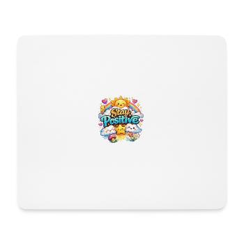 Bleib positiv, Rainbow Kawaii - Mousepad (Querformat) - Weiß - Vorne
