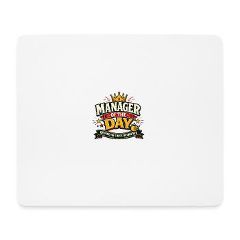 Manager des Tages – Das Chaos organisiert halten - Mousepad (Querformat) - Weiß - Vorne