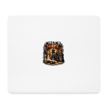 Échec et mat : Duel royal d’échecs - Tapis de souris (format paysage) - blanc - Devant