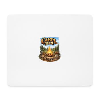 Carpe Diem am Lagerfeuer - Mousepad (Querformat) - Weiß - Vorne