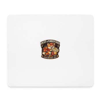Pizza Delivery Dog on Scooter - Mouse Pad (horizontal) - white - Front