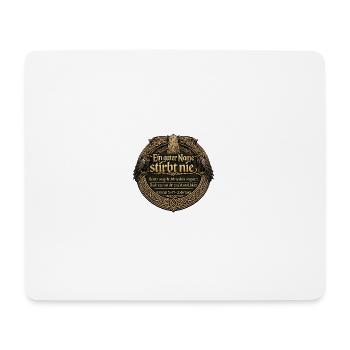 Nordisches Ehrenmotto: Ein guter Name - Mousepad (Querformat) - Weiß - Vorne