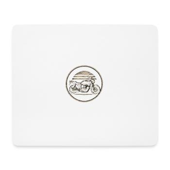Vintage Motorrad Kreislogo - Mousepad (Querformat) - Weiß - Vorne