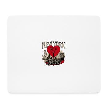 New York Herz Stadtlandschaft - Mousepad (Querformat) - Weiß - Vorne