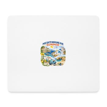 Mittelmeer-Sommerroller Côte Bleue - Mousepad (Querformat) - Weiß - Vorne