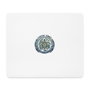 Exotische Vibes 🐢 Sammlung Textil Tatau - Mousepad (Querformat) - Weiß - Vorne