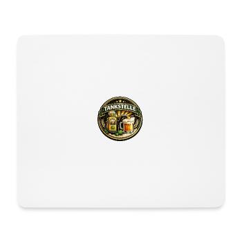 Tankstelle Bier Vintage Badge - Mousepad (Querformat) - Weiß - Vorne