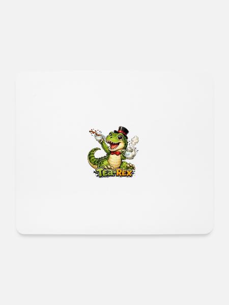 Tea-Rex - Mousepad (Querformat) - Weiß