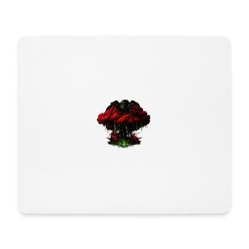 Green spider magic over red cloud - Mouse Pad (horizontal) - white - Front