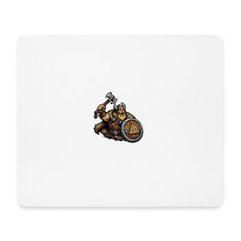 Wikinger-Krieger mit Schild - Mousepad (Querformat) - Weiß - Vorne