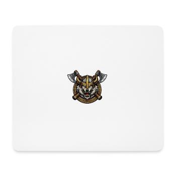 Wiking-Wolfshelm Emblem - Mousepad (Querformat) - Weiß - Vorne