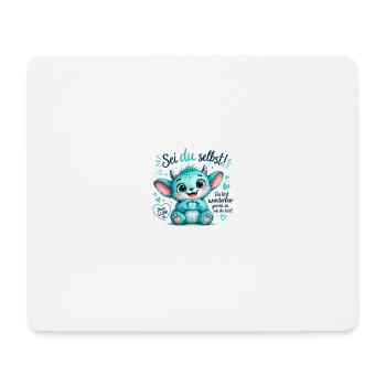 Sei du selbst Lumi Mutmachmonster - Mousepad (Querformat) - Weiß - Vorne