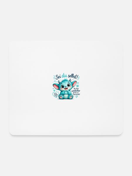 Sei du selbst Lumi Mutmachmonster - Mousepad (Querformat) - Weiß