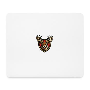 Hirsch im Wappenstil - Mousepad (Querformat) - Weiß - Vorne