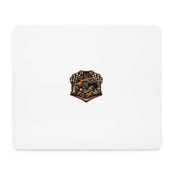 Offroad Jeep Rockcrawl Badge - Mousepad (Querformat) - Weiß - Vorne