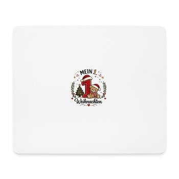 Mein Erstes Weihnachten Teddy - Mousepad (Querformat) - Weiß - Vorne