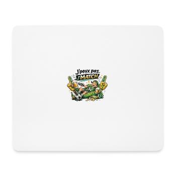 J'match Fête Foot et Bière - Tapis de souris (format paysage) - blanc - Devant