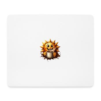 Sonnenkaffee  - Mousepad (Querformat) - Weiß - Vorne
