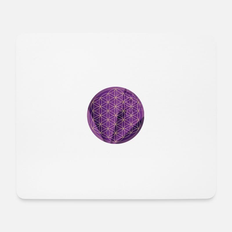 Die Blume des Lebens 4 - Mousepad (Querformat) - Weiß