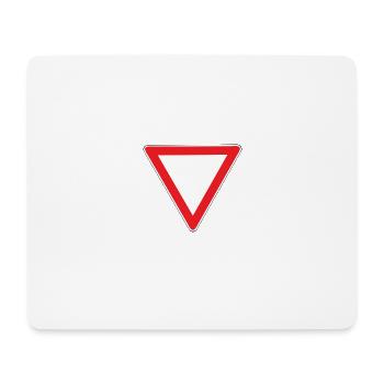 Verkehrsschild Führerschein Vorfahrt gewähren - Mousepad (Querformat) - Weiß - Vorne