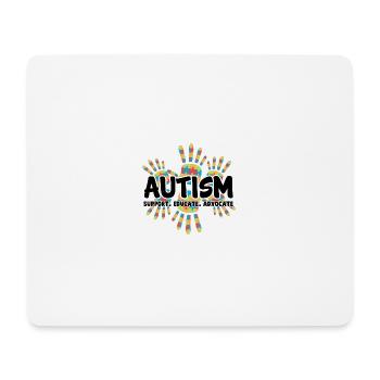 Autism Awareness Support Educate Advocate - Mouse Pad (horizontal) - white - Front
