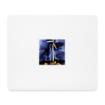 Éolienne Blitz - Tapis de souris (format paysage) - blanc - Devant