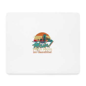 Moin Moin ist gesabbel Hamburg Retro Skyline Hafen - Mousepad (Querformat) - Weiß - Vorne