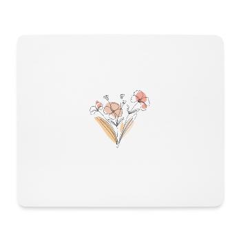 Wildflowers Flowers Nature Bouquet - Mouse Pad (horizontal) - white - Front