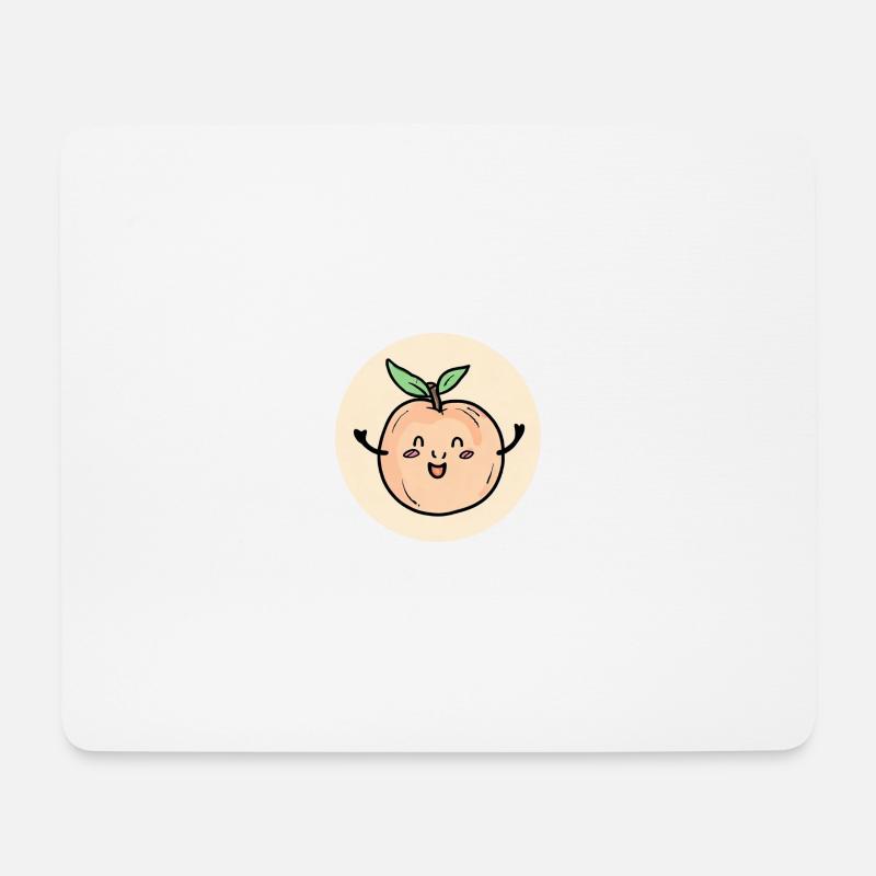 Fröhlicher Aprikose - Mousepad (Querformat) - Weiß