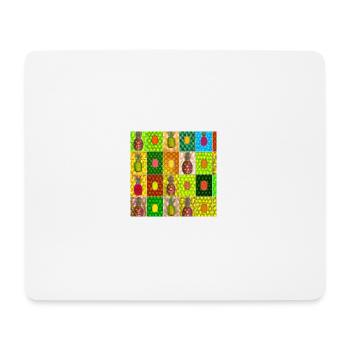 Tropische Früchte Mosaik - Mousepad (Querformat) - Weiß - Vorne
