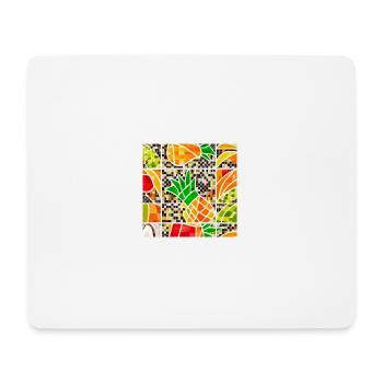 Tropische Früchte Mosaik - Mousepad (Querformat) - Weiß - Vorne